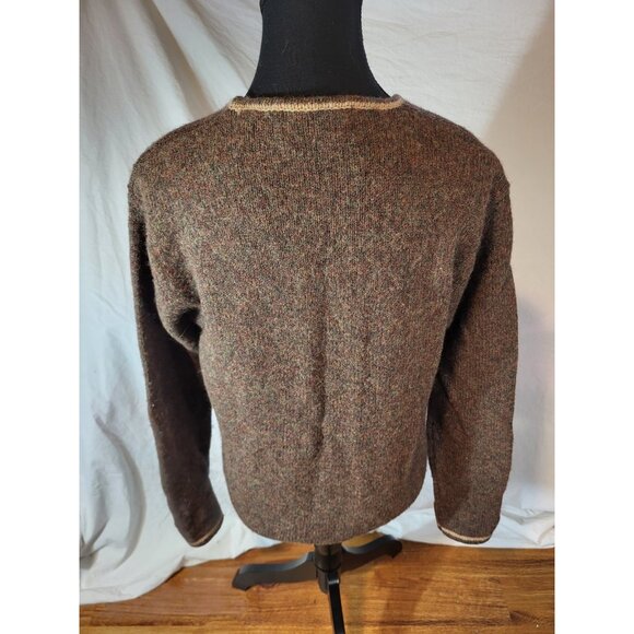 Best Authentic Brown Full Zip Womans Cardigan Sweater Size M - Picture 5 of 6